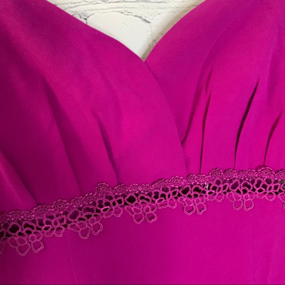 Foxiedox Iris Lace Inset Cocktail Sheath Dress Purple Size Large NWT - Picture 11 of 15